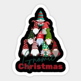 Gnomie Christmas Cute Holiday Saying Sticker